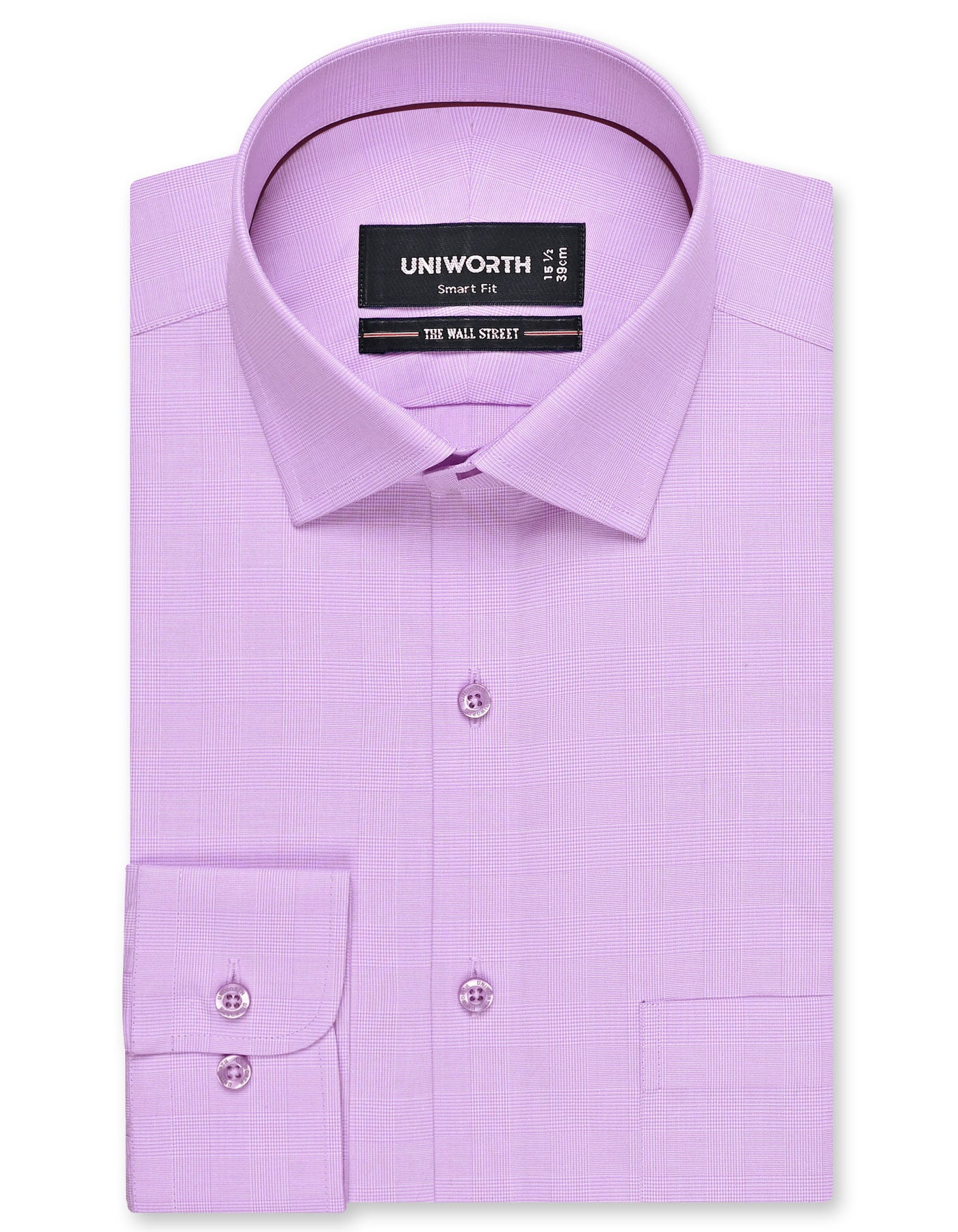 Self L Purple Tailored Smart Fit Shirt FS20486SF-14.5