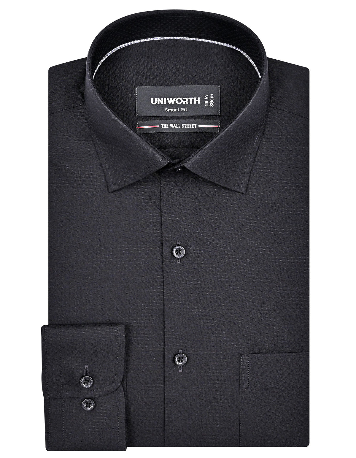 Self Black Tailored Smart Fit Shirt FS20488SF-14.5