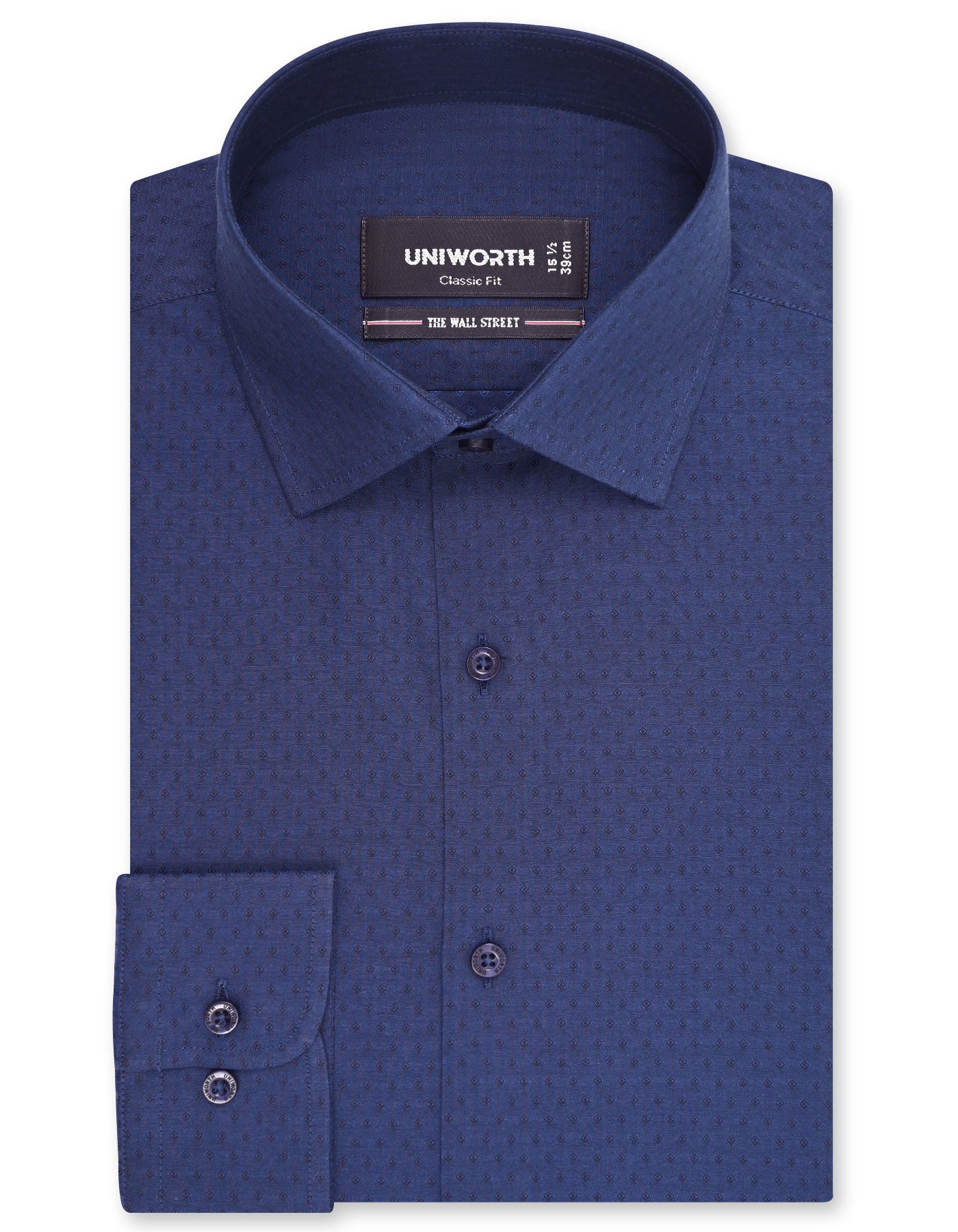 Self D Navy Classic Fit Shirt FS20519RF-14.5