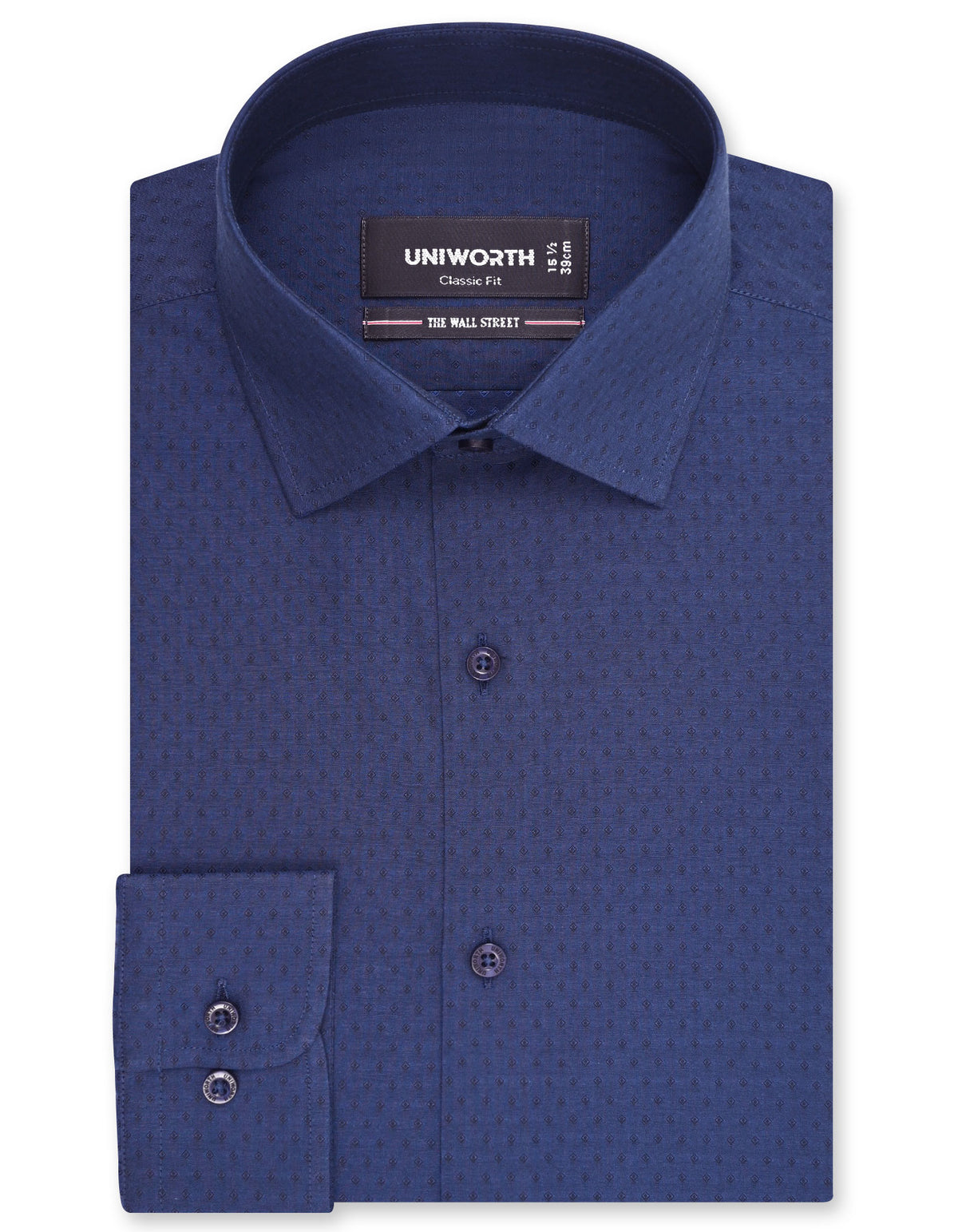 Self D Navy Classic Fit Shirt FS20519RF-14.5