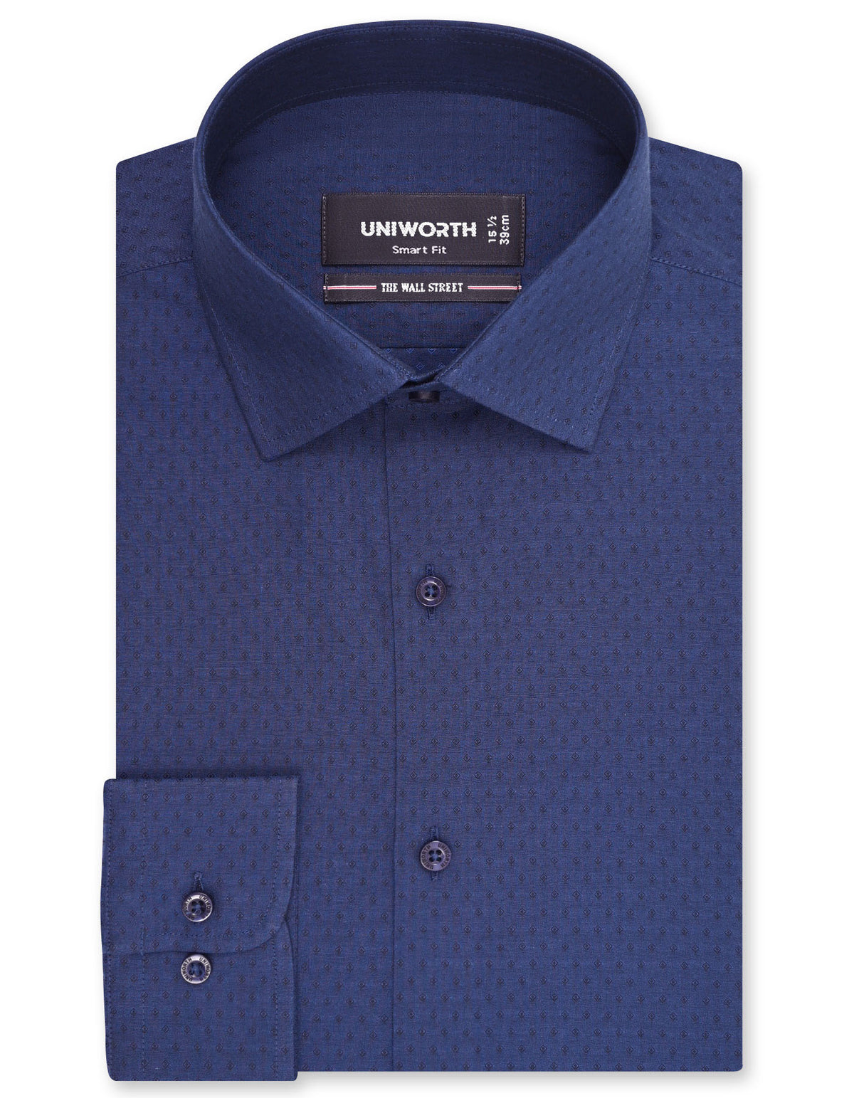 Self D Navy Tailored Smart Fit Shirt FS20519SF-14.5