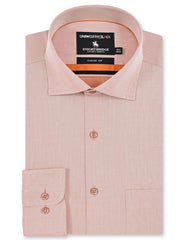 Plain L Brown Classic Fit Shirt FS2169-4RF-14.5