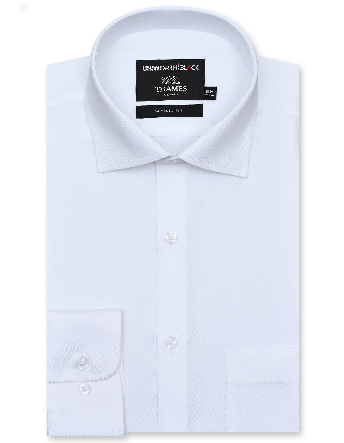 Plain White Classic Fit Shirt FS2171-3RF-14.5