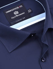 Plain Navy Classic Fit Shirt FS2172-4RF-15