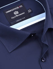 Plain Navy Tailored Smart Fit Shirt FS2172-4SF-15