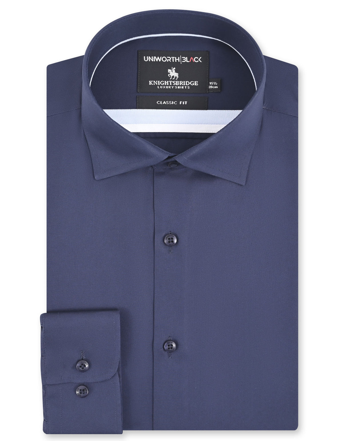Plain Navy Classic Fit Shirt FS2172-5RF-14.5