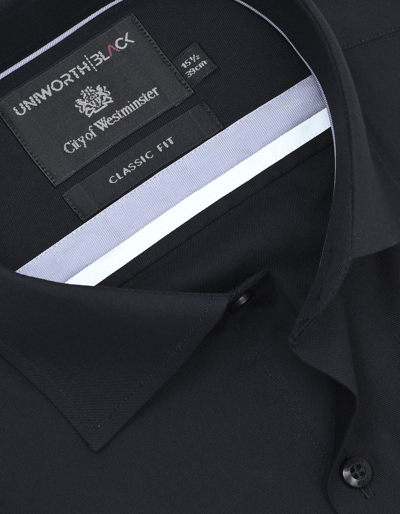 Plain Black Classic Fit Shirt FS2173-4RF-15