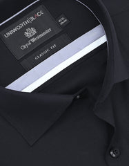 Plain Black Classic Fit Shirt FS2173-4RF-15
