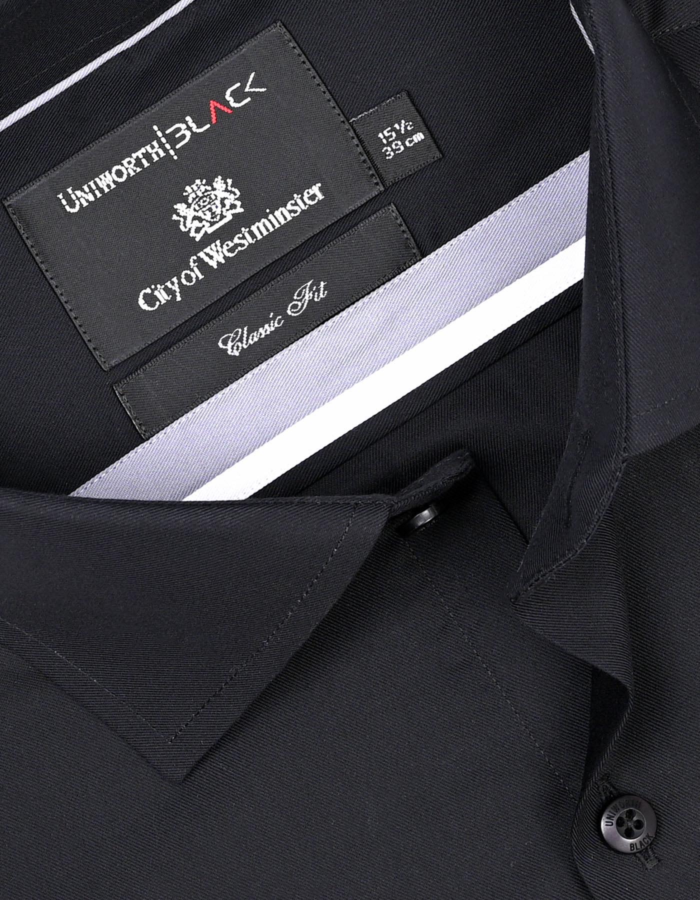 Plain Black Classic Fit Shirt FS2173RD-15