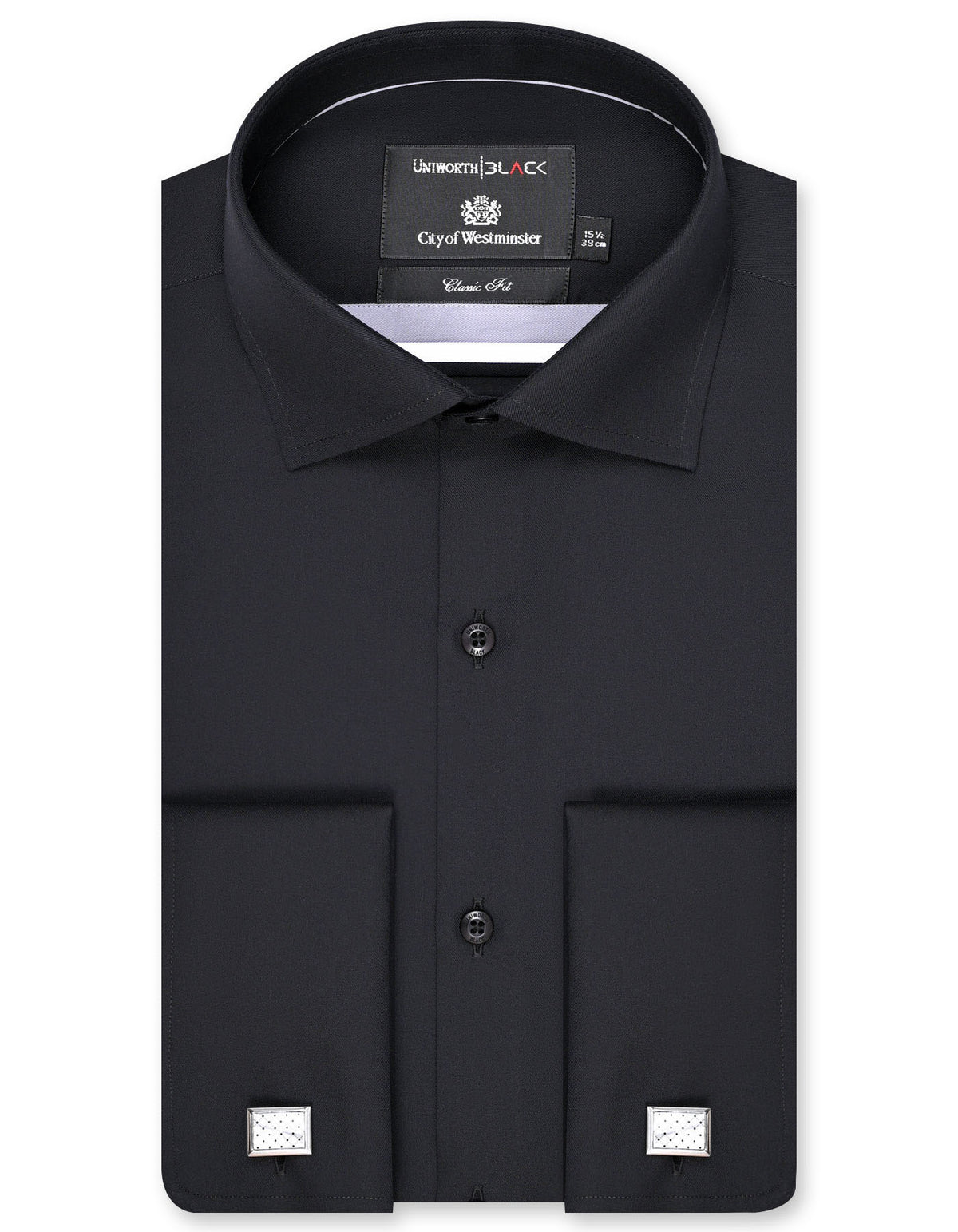 Plain Black Classic Fit Shirt FS2173RD-14.5