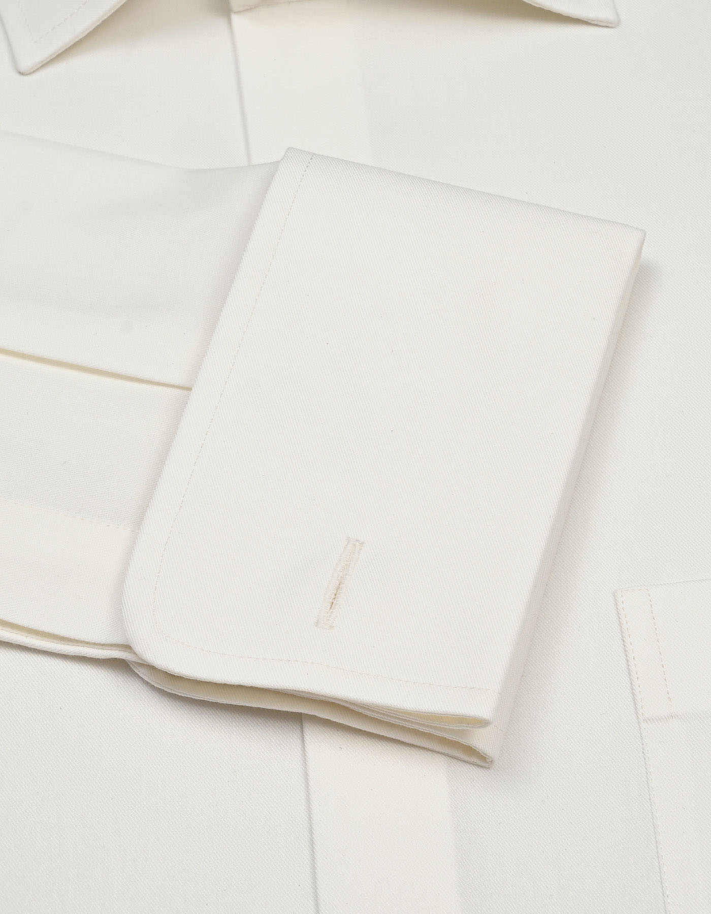 Plain Off White Tailored Smart Fit Shirt FS2175-1SD-15.5