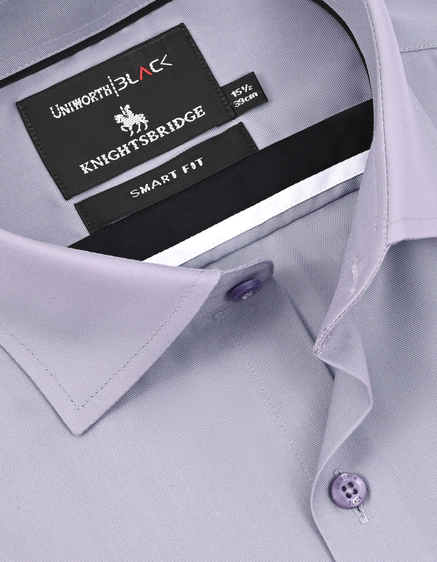 Plain Grey Tailored Smart Fit Shirt FS2176-8SF-15