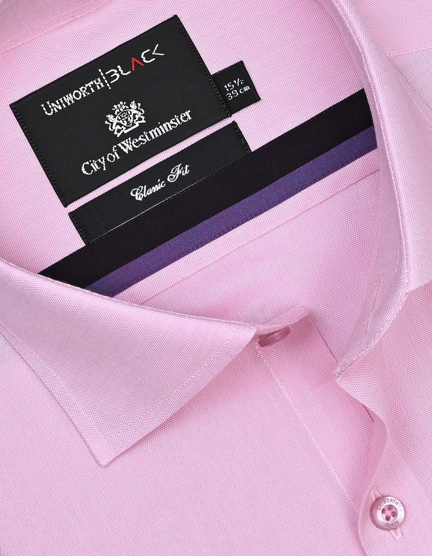 Plain L Pink Classic Fit Shirt FS2266-1RF-15