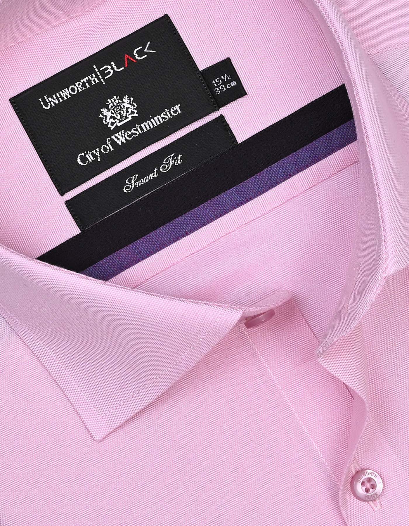Plain L Pink Tailored Smart Fit Shirt FS2266-1SF-15