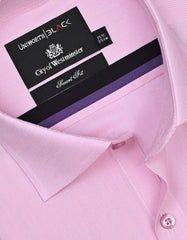 Plain L Pink Tailored Smart Fit Shirt FS2266-1SF-15