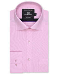 Plain L Pink Tailored Smart Fit Shirt FS2266-1SF-14.5