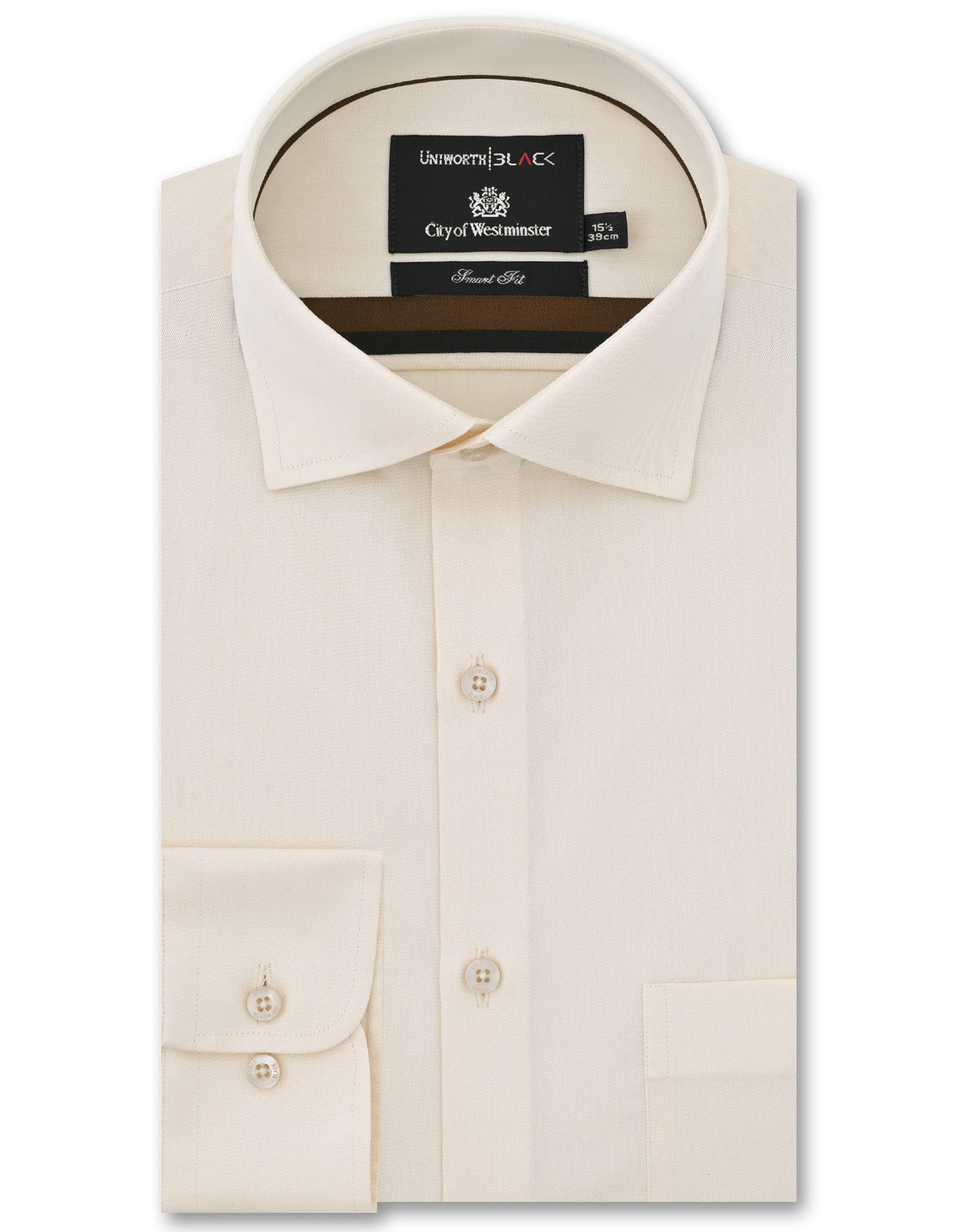 Plain Beige Tailored Smart Fit Shirt FS2284-1SF-14.5