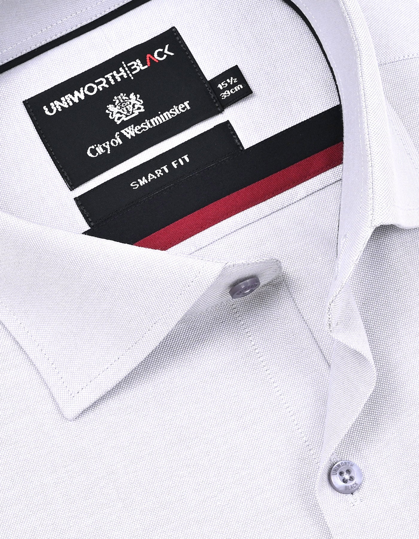 Plain L Grey Tailored Smart Fit Shirt FS2296SF-15