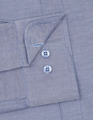 Plain Ash Grey Classic Fit Shirt FS2302RF-15.5