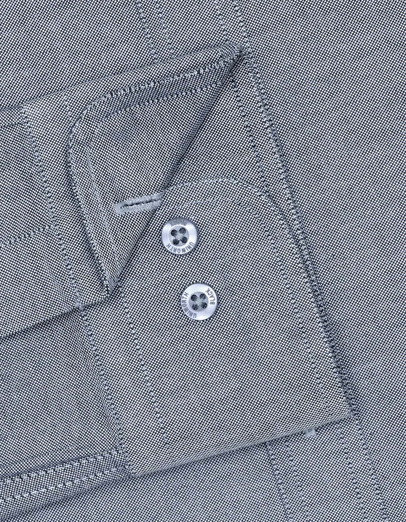 Plain Grey Tailored Smart Fit Shirt FS2303SF-15.5