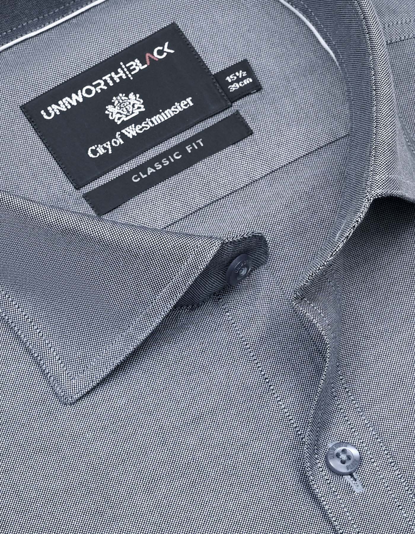 Plain Grey Tailored Smart Fit Shirt FS2303SF-15