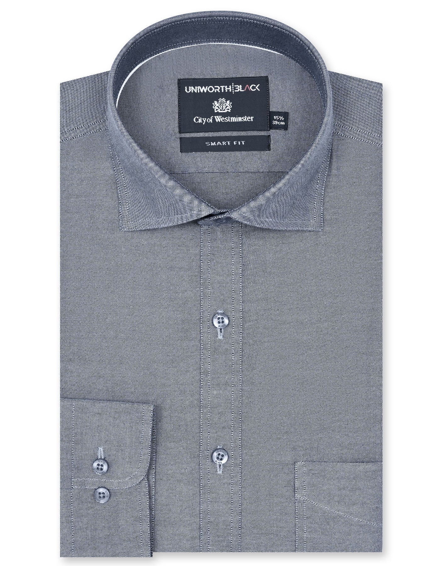 Plain Grey Tailored Smart Fit Shirt FS2303SF-14.5