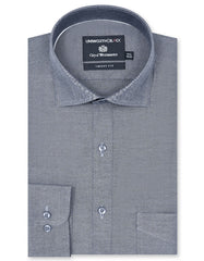 Plain Grey Tailored Smart Fit Shirt FS2303SF-14.5