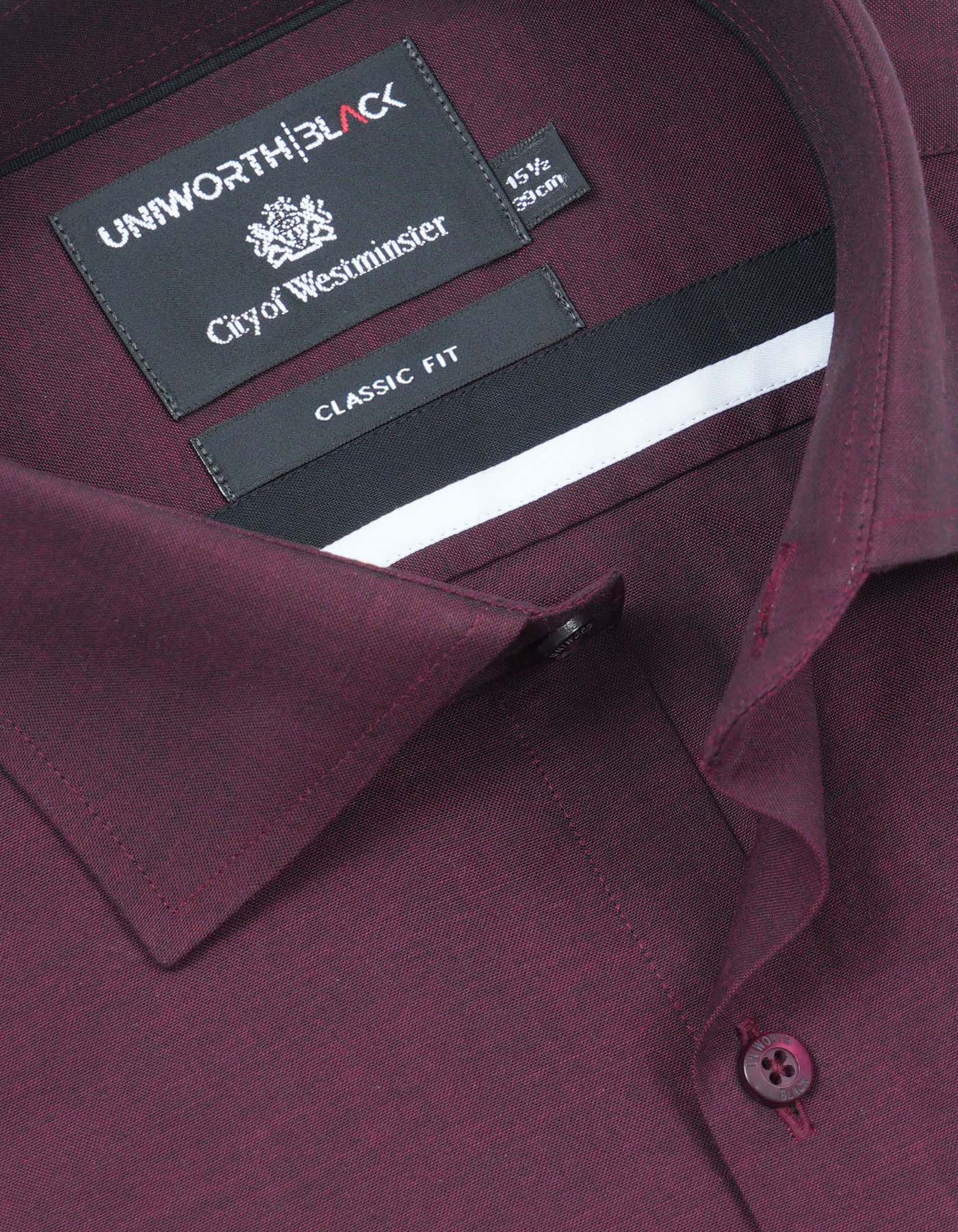 Plain Maroon Classic Fit Shirt FS2337-1RF-15