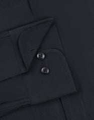 Plain Black Classic Fit Shirt FS2338-1RF-15.5