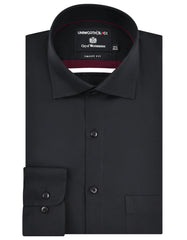 Plain Black Tailored Smart Fit Shirt FS2338-1SF-14.5