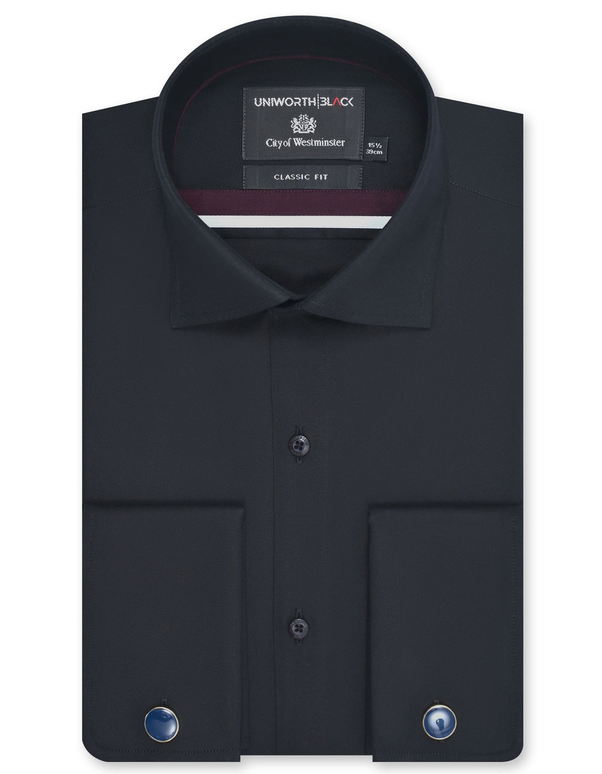 Plain Black Classic Fit Shirt FS2338RD-14.5
