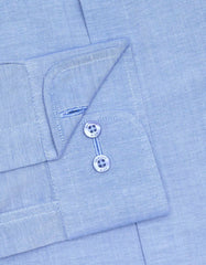 Plain L Blue Classic Fit Shirt FS2341-2RF-15.5