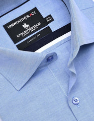 Plain L Blue Classic Fit Shirt FS2341-2RF-15