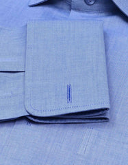 Plain L Blue Tailored Smart Fit Shirt FS2341SD-15.5