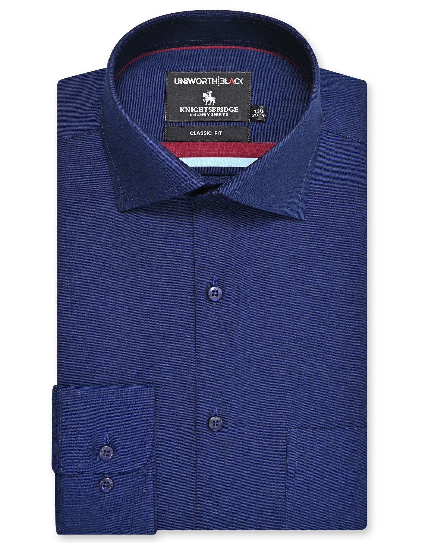 Plain Royal Blue Classic Fit Shirt FS2342-1RF-14.5