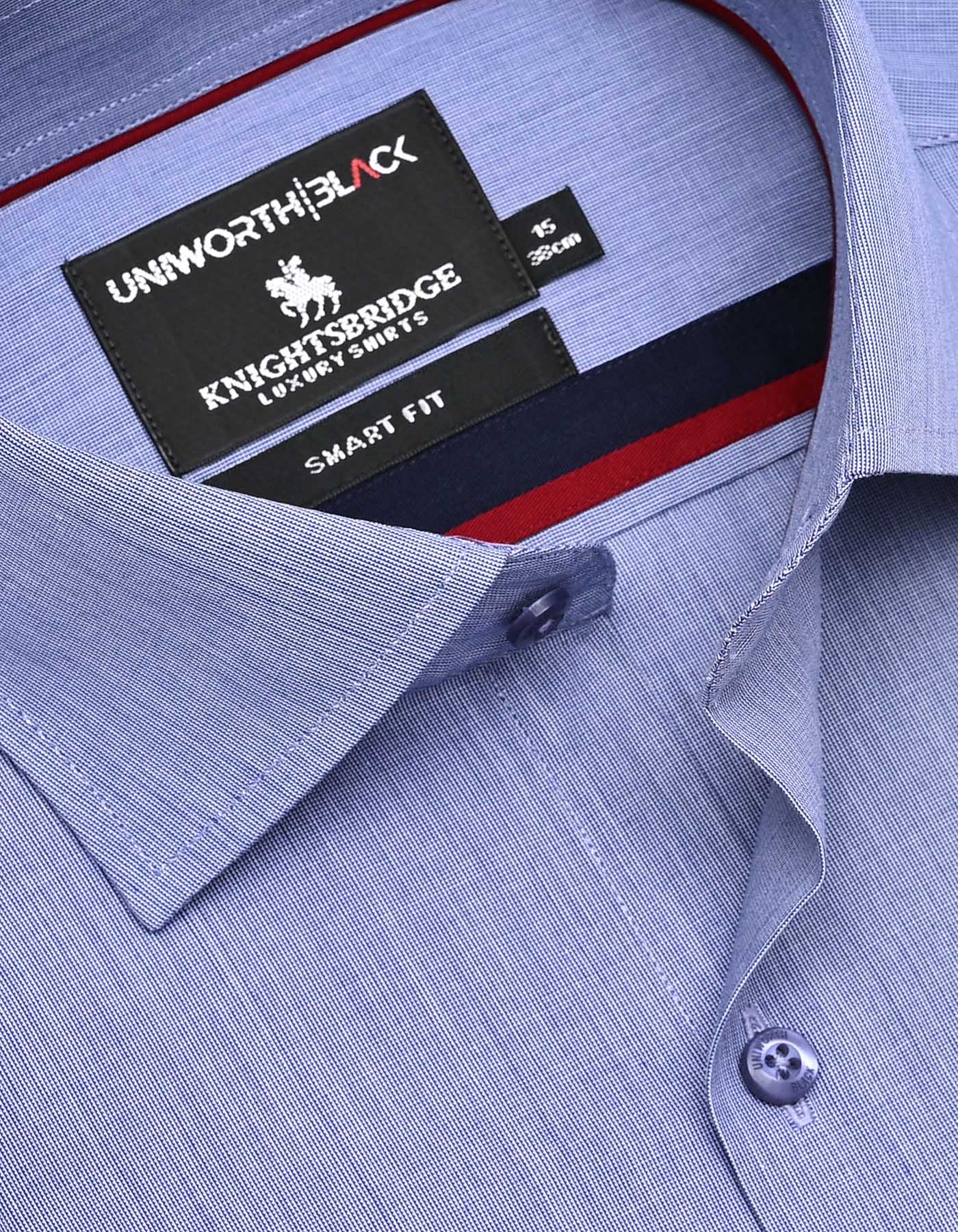 Plain Blue Tailored Smart Fit Shirt FS2343-3SF-15