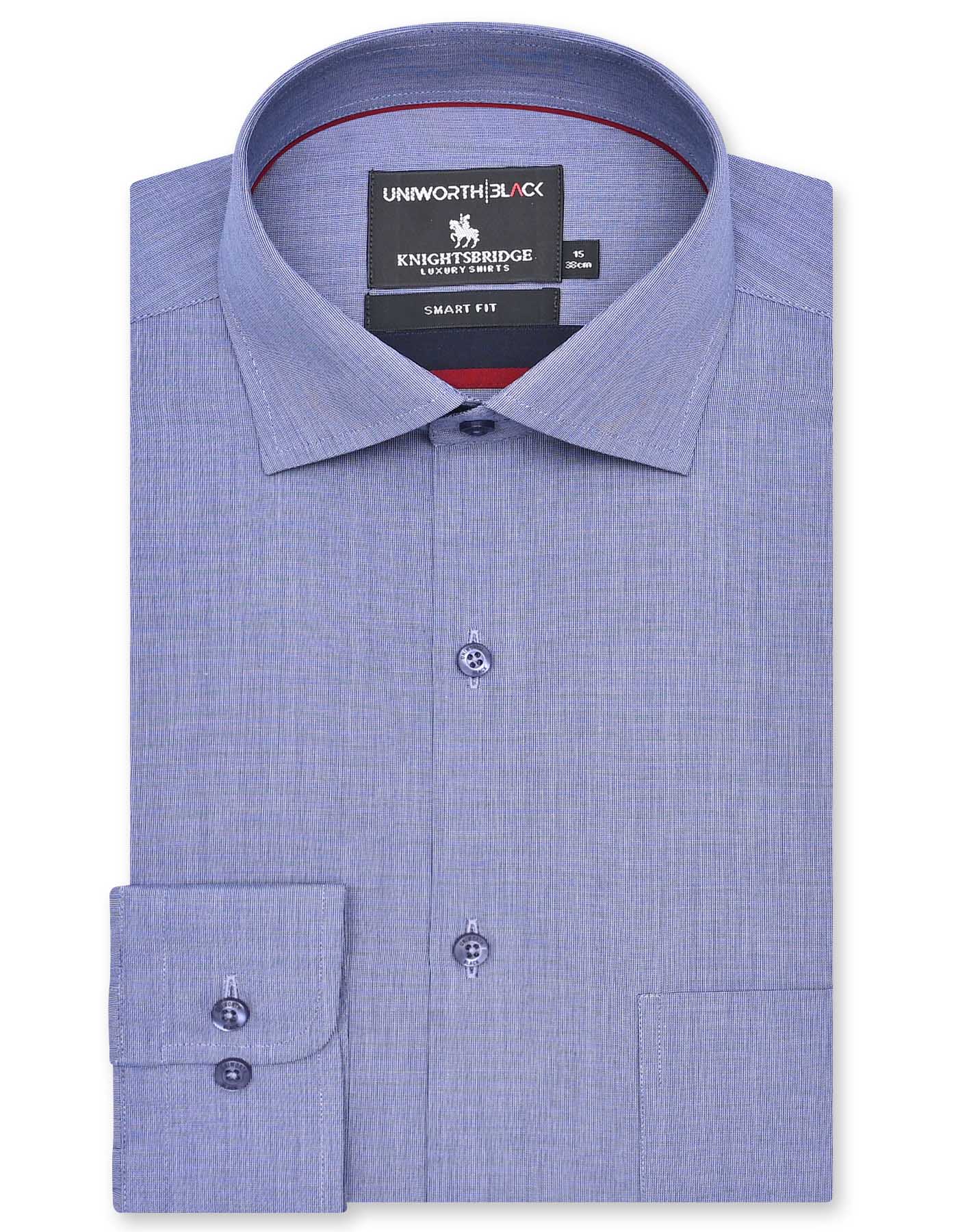Plain Blue Tailored Smart Fit Shirt FS2343-3SF-14.5