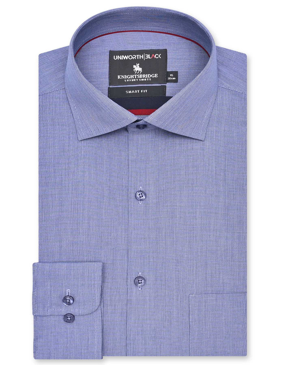 Plain Blue Tailored Smart Fit Shirt FS2343-3SF-14.5