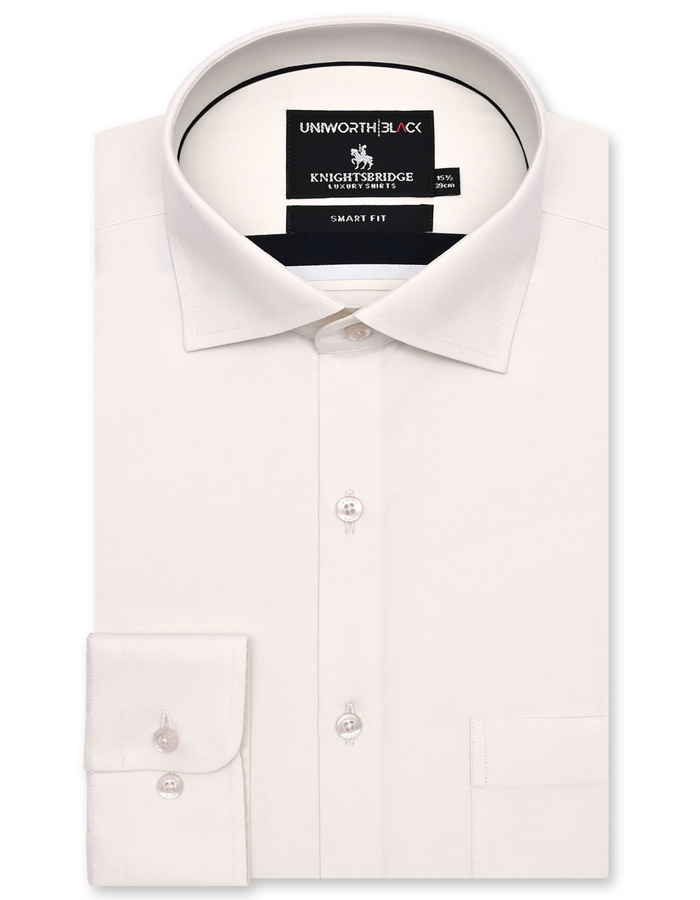 Plain Beige Tailored Smart Fit Shirt FS2353-2SF-14.5