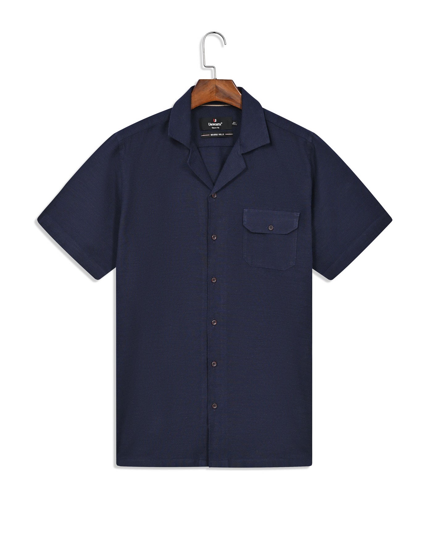 Plain Navy Tailored Smart Fit Shirt FS2364SH-14.5