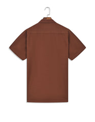 Plain Brown Classic Fit Shirt FS2366RH-16.5