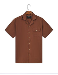 Plain Brown Classic Fit Shirt FS2366RH-14.5