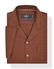 Plain Brown Tailored Smart Fit Shirt FS2366SH-15