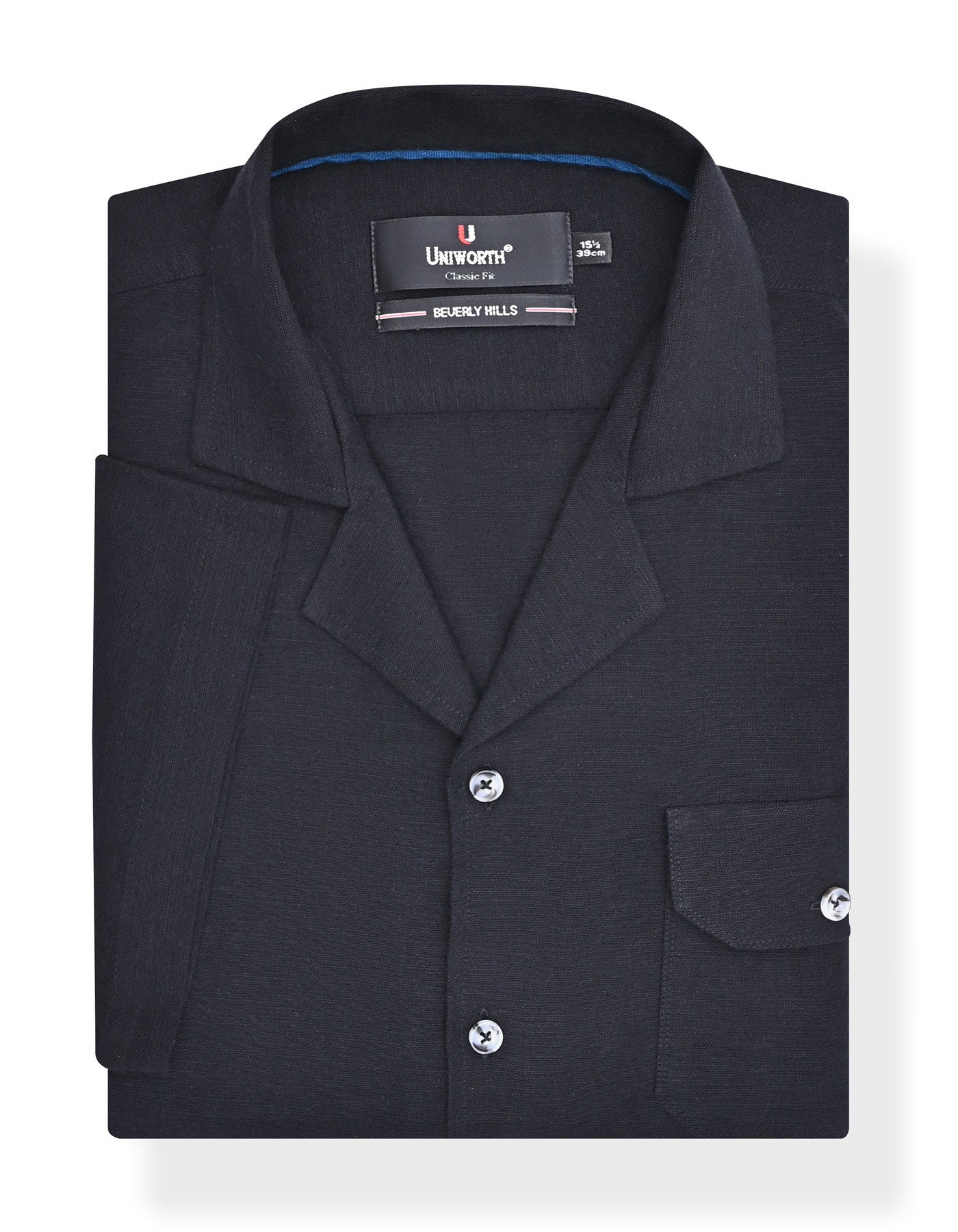 Plain Black Classic Fit Shirt FS2368RH-15