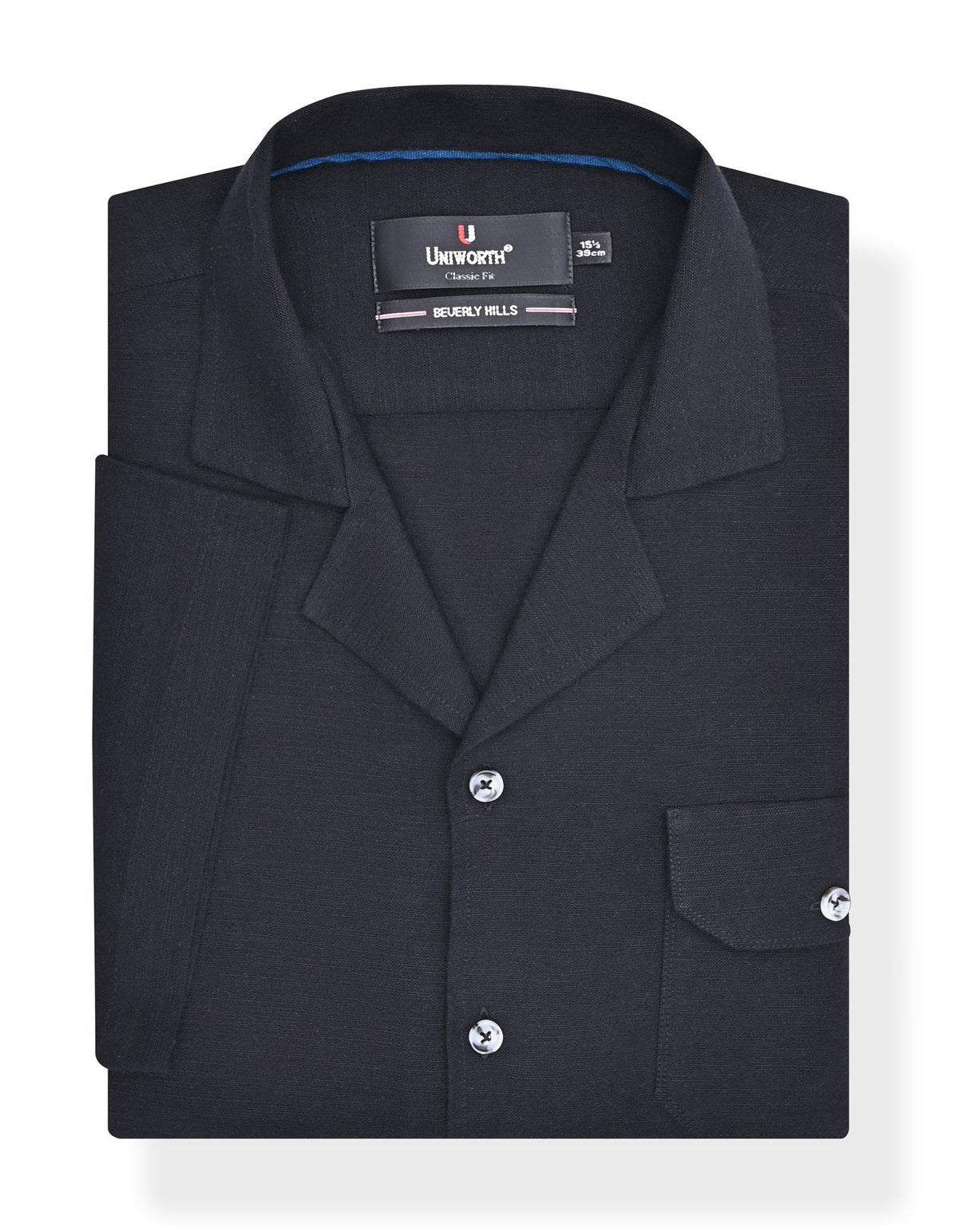 Plain Black Classic Fit Shirt FS2368RH-15