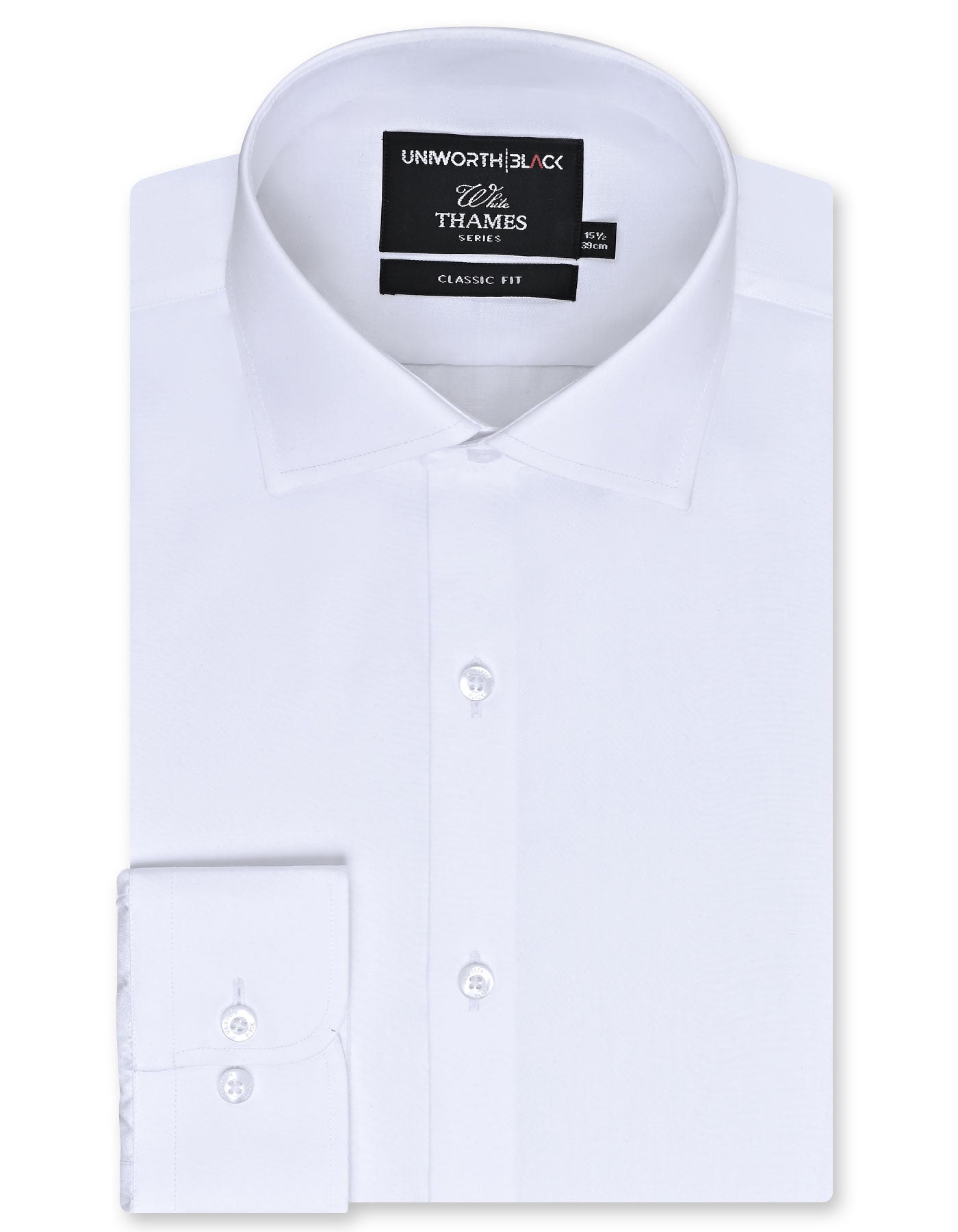 Plain White Tailored Smart Fit Shirt FS2374-2SF-14.5