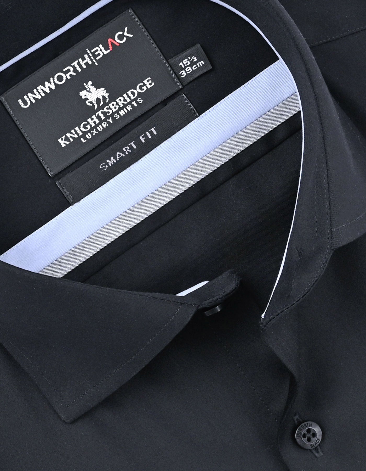 Plain Black Tailored Smart Fit Shirt FS2375-1SF-15