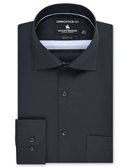 Plain Black Tailored Smart Fit Shirt FS2375-1SF-14.5