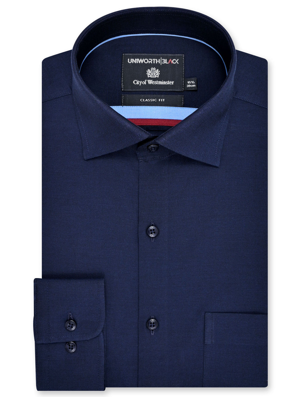 Plain Navy Classic Fit Shirt FS2380-2RF-14.5