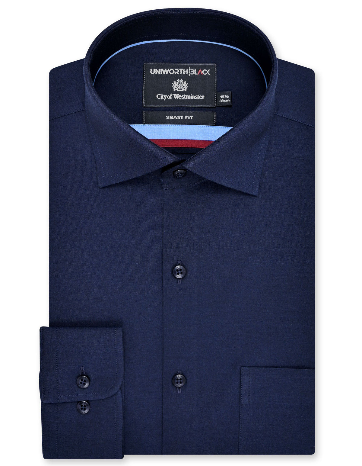 Plain Navy Tailored Smart Fit Shirt FS2380-2SF-14.5